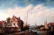 European city landscape, street landsacpe, construction, frontstore, building and architecture. 173 unknow artist